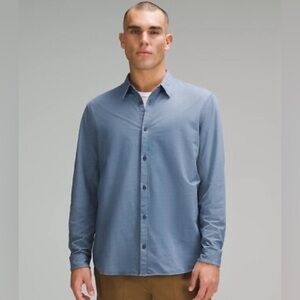 * Lululemon Commission Long Sleeve Shirt *Wash Enzyme Dye Mineral Blue